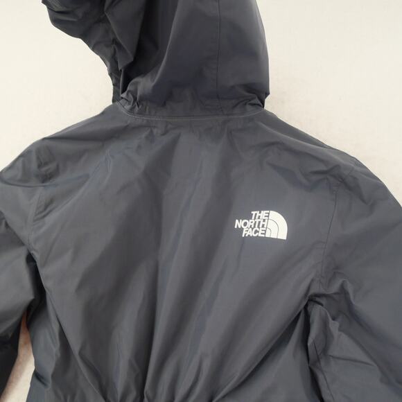 NEW The North Face Girl's 7/8 Resolve Reflective Jacket Hood Rain Wind Gray - Picture 13 of 13